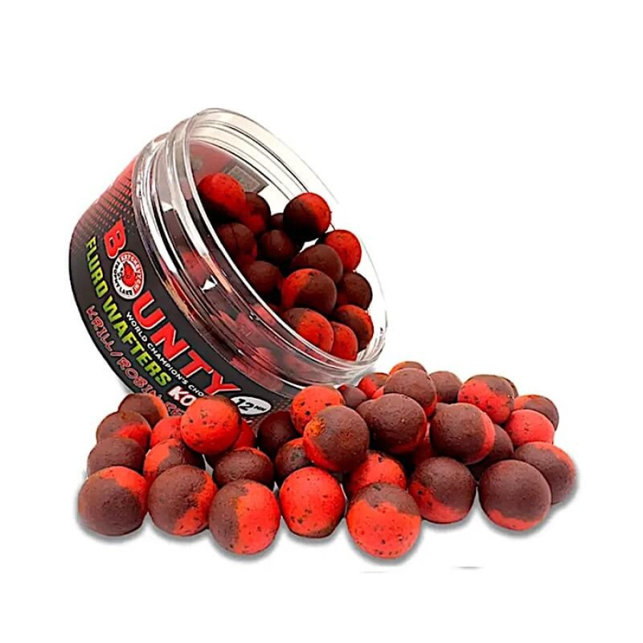 Бойлы Bounty Fluro-вафтерс Kolobok - Krill / Robin Red (Криль Робин ред) 10мм