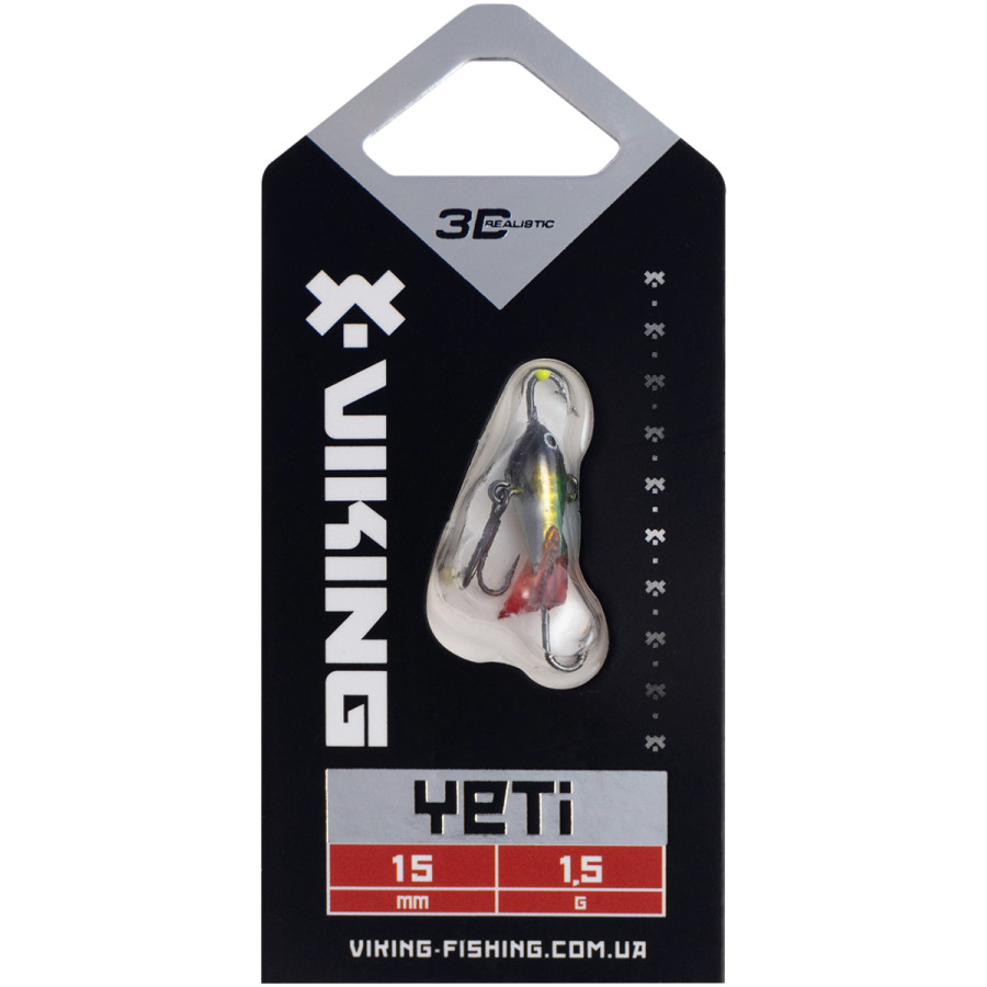 Балансир Viking Fishing Yeti Ice Jig 15mm 1.5g col.02 Green Glam Балансир Viking Fishing Yeti Ice Jig 15mm 1.5g col.02 Green Glam