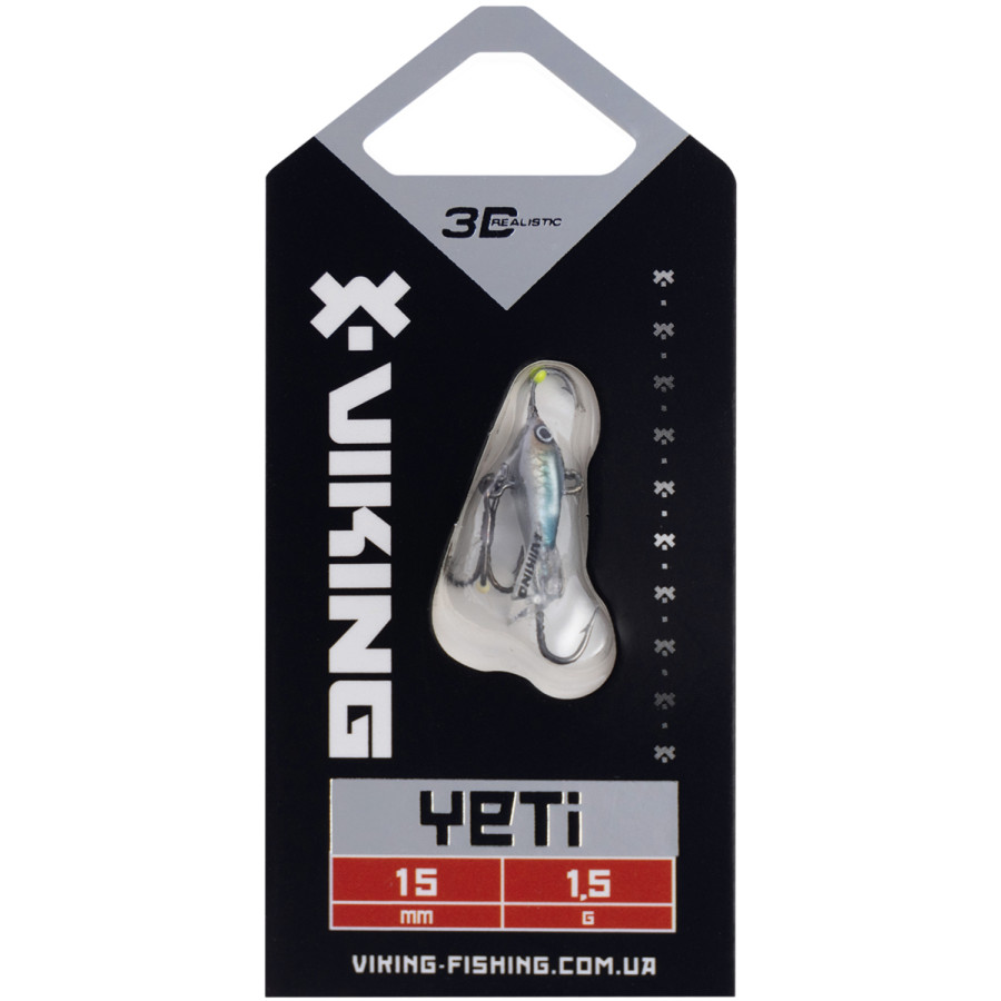 Балансир Viking Fishing Yeti Ice Jig 15mm 1.5g col.11 Anchovy Балансир Viking Fishing Yeti Ice Jig 15mm 1.5g col.11 Anchovy