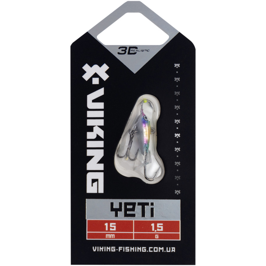 Балансир Viking Fishing Yeti Ice Jig 15mm 1.5g col.16 European Values Балансир Viking Fishing Yeti Ice Jig 15mm 1.5g col.16 European Values