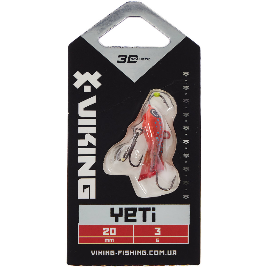 Балансир Viking Fishing Yeti Ice Jig 20mm 3.0g col.07 Coral Trout Балансир Viking Fishing Yeti Ice Jig 20mm 3.0g col.07 Coral Trout