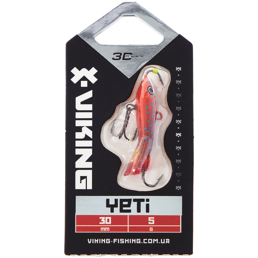 Балансир Viking Fishing Yeti Ice Jig 30mm 5.0g col.07 Coral Trout Балансир Viking Fishing Yeti Ice Jig 30mm 5.0g col.07 Coral Trout