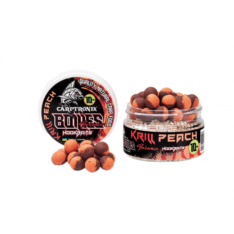 Насадочный бойл Balance, 10мм Криль-персик