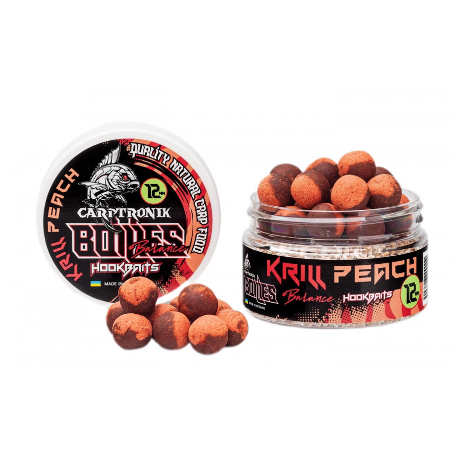 Насадочный бойл Balance, 12мм Криль-персик
