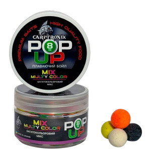 Бойлы Pop-up Carptronik 8mm Многоцветный микс (Multy Colour Mix) безвкусный