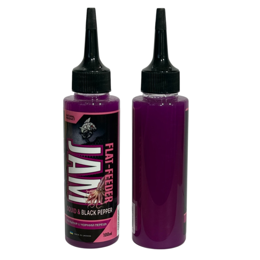 Аттрактант Flat-feeder jam Carptronik Squid & Black pepper (Кальмар & Черный перец) 100ml
