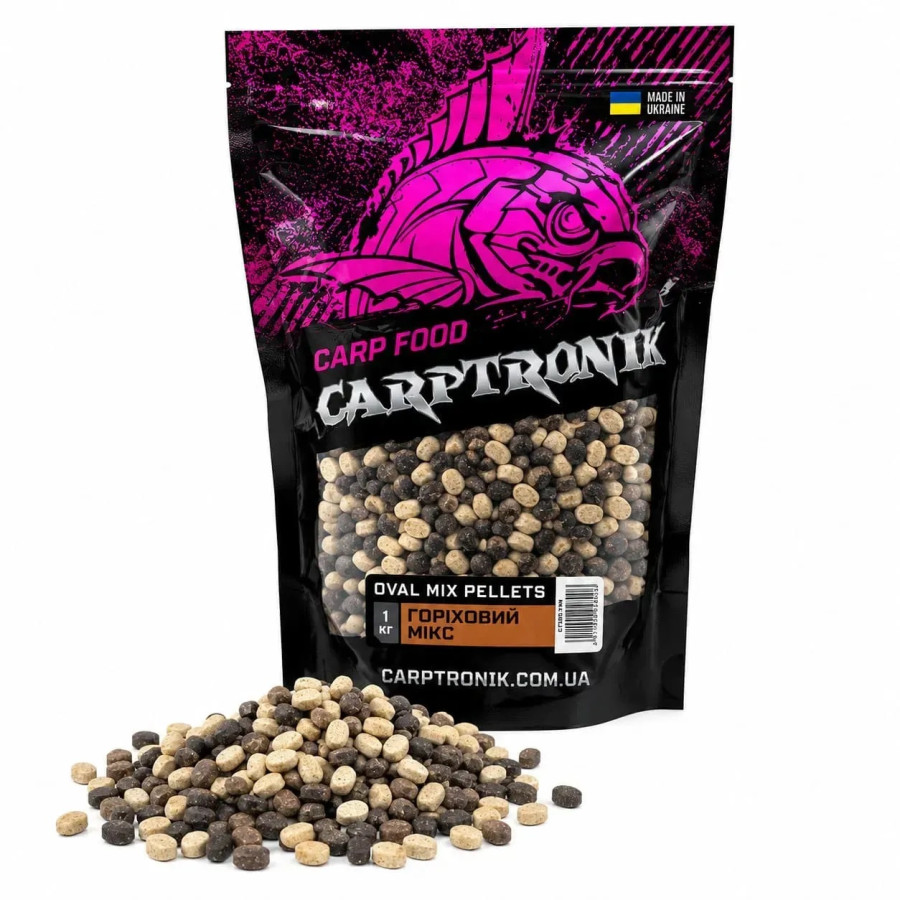 Пеллетс Carptronik OVAL MIX Ореховый микс 1 кг — тигровый орех