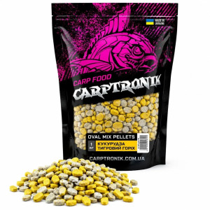Пелетс Carptronik OVAL MIX Кукурудза/Тигровий горіх 1 кг Пелетс Carptronik OVAL MIX Кукурудза/Тигровий горіх 1 кг