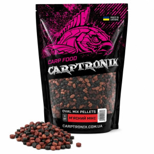 Пеллетс Carptronik OVAL MIX Мясной микс 1 кг Пеллетс Carptronik OVAL MIX Мясной микс 1 кг