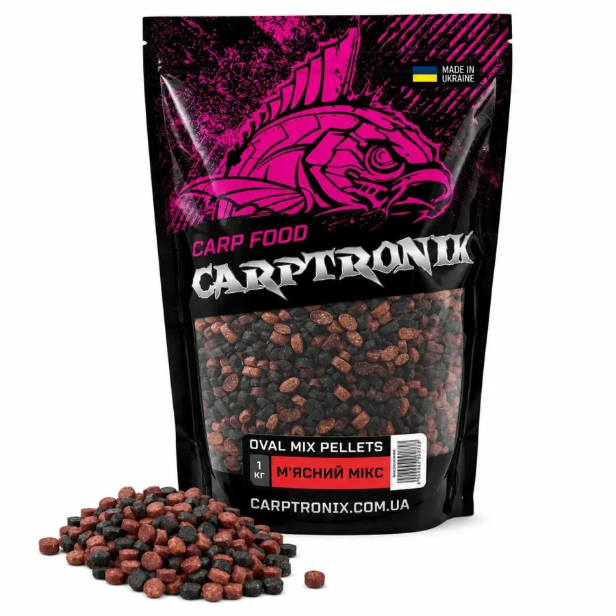 Пеллетс Carptronik OVAL MIX Мясной микс 1 кг