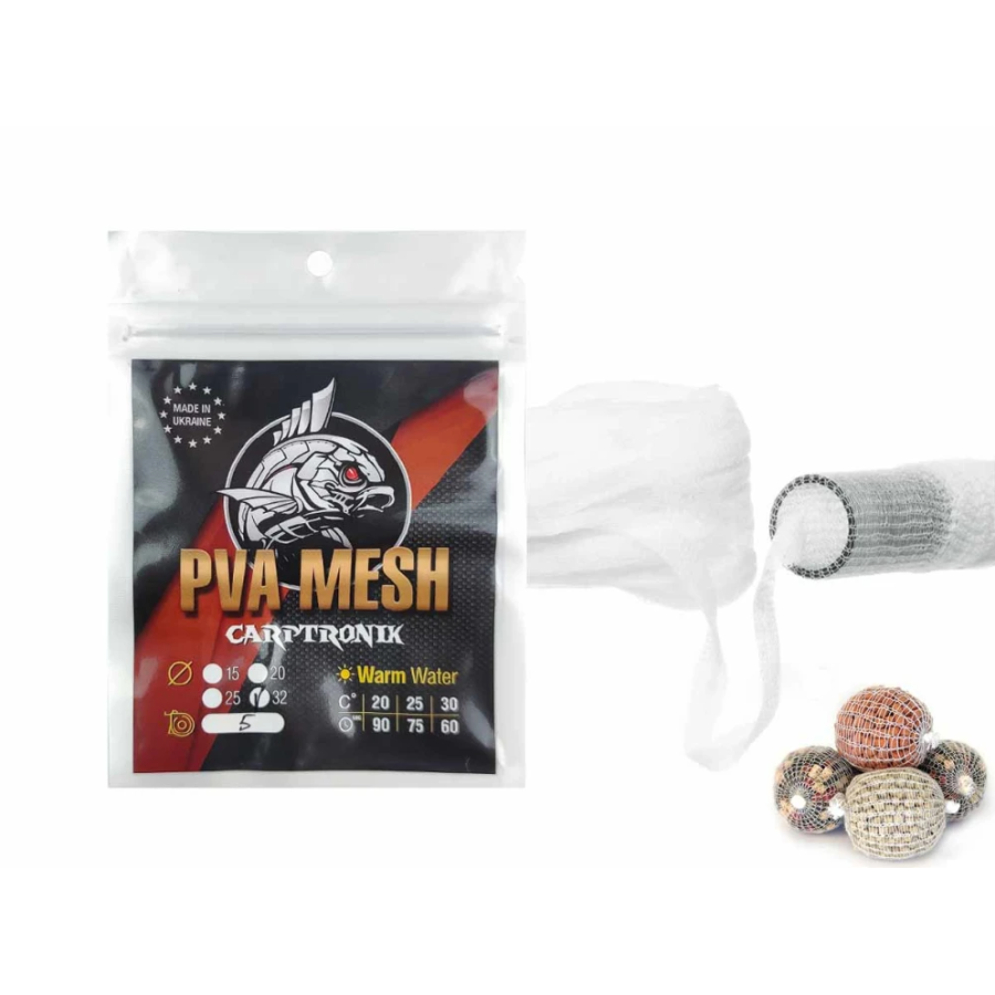 ПВА сетка Carptronik 32mm тёплая вода (медленнорастворимая) 5м