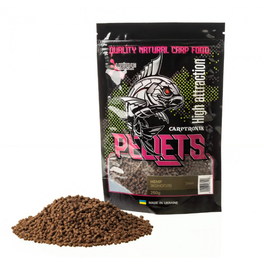 Carptronik метод- стик микс пеллетс "Конопля" 3мм 250g