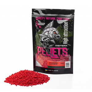 Carptronik метод- стик микс пеллетс "Клубника" 3мм 250g