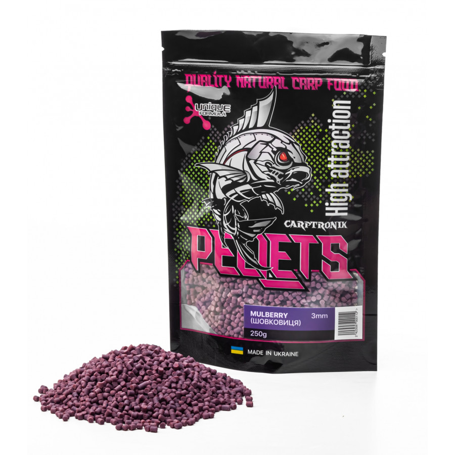 Carptronik метод- стик микс пеллетс "Шелковица" 3мм 250g