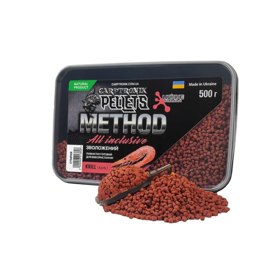 Пелетс Carptronik увлажненный All-Inclusive Krill (Kриль) 500g