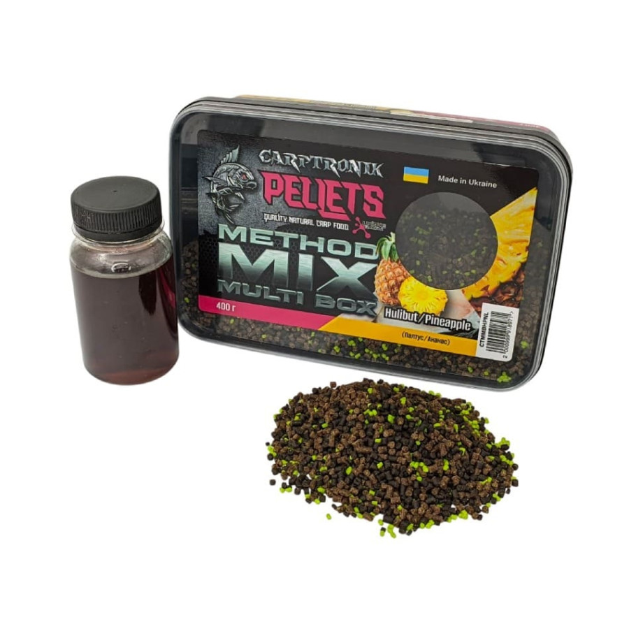 Пелетс Carptronik Method mix Multi Box, 400g (Ликвид Палтус-ананас 100g)