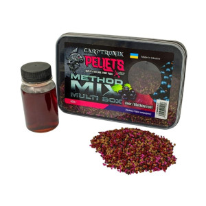 Пелетс Carptronik Method mix Multi Box, 400g (Ликвид Печень-черная смородина 100g)