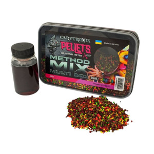 Пелетс Carptronik Method mix Multi Box, 400g (Ликвид Кальмар-тутти фрутти 100g)