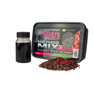 Пелетс Carptronik Method mix Multi Box, 400g (Ликвид Тунец-клубника 100g)