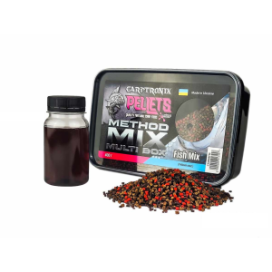 Пелетс Carptronik Method mix Multi Box, 400g (Ликвид Рыбный микс 100g)
