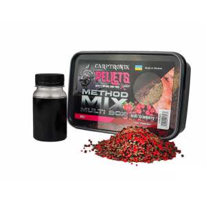 Пелетс Carptronik Method mix Multi Box, 400g (Ликвид Криль клюква 100g)