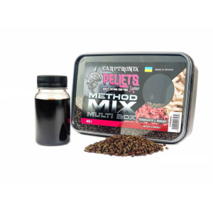 Пелетс Carptronik Method mix Multi Box, 400g (Ликвид Мотыль-опарыш 100g)