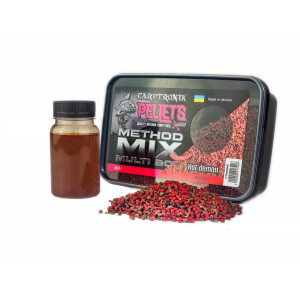Пелетс Carptronik Method mix Multi Box, 400g (Ликвид Жгучие-специи 100g)
