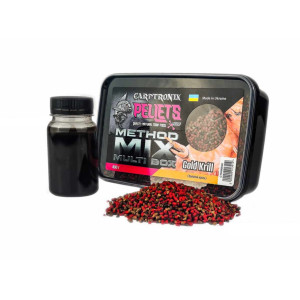 Пелетс Carptronik Method mix Multi Box, 400g (Ликвид Золотой-криль 100g)