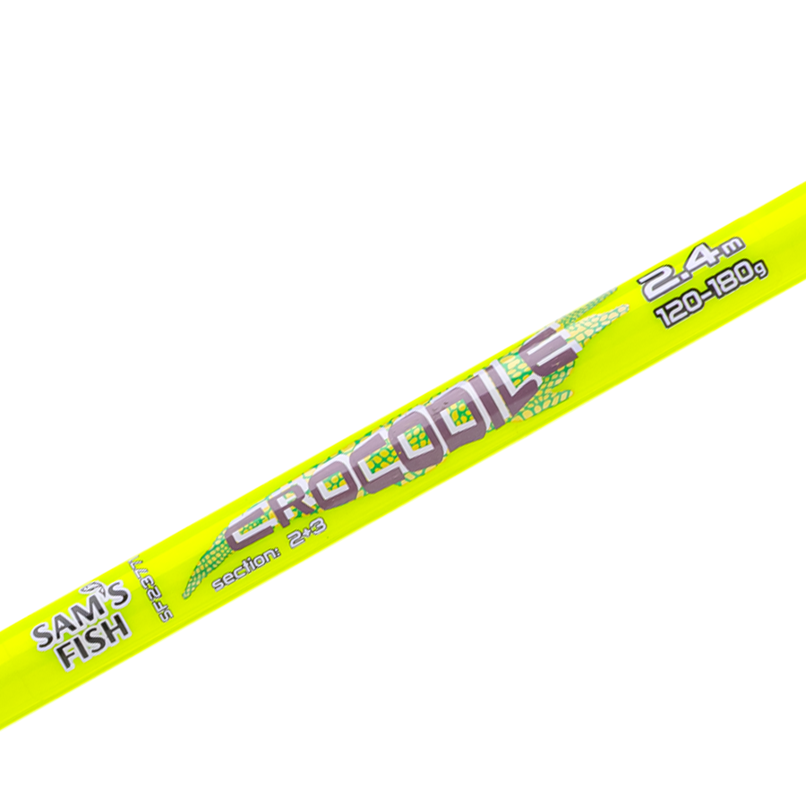 Спиннинг карповый фидер Crocodile "Yellow" 120-180g 2.40m Спиннинг карповый фидер Crocodile "Yellow" 120-180g 2.40m