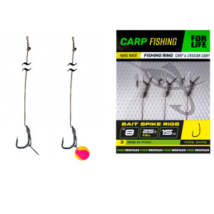 Короповий повідець з голкою Bait Spike Rigs гч.8 25lb 15cm