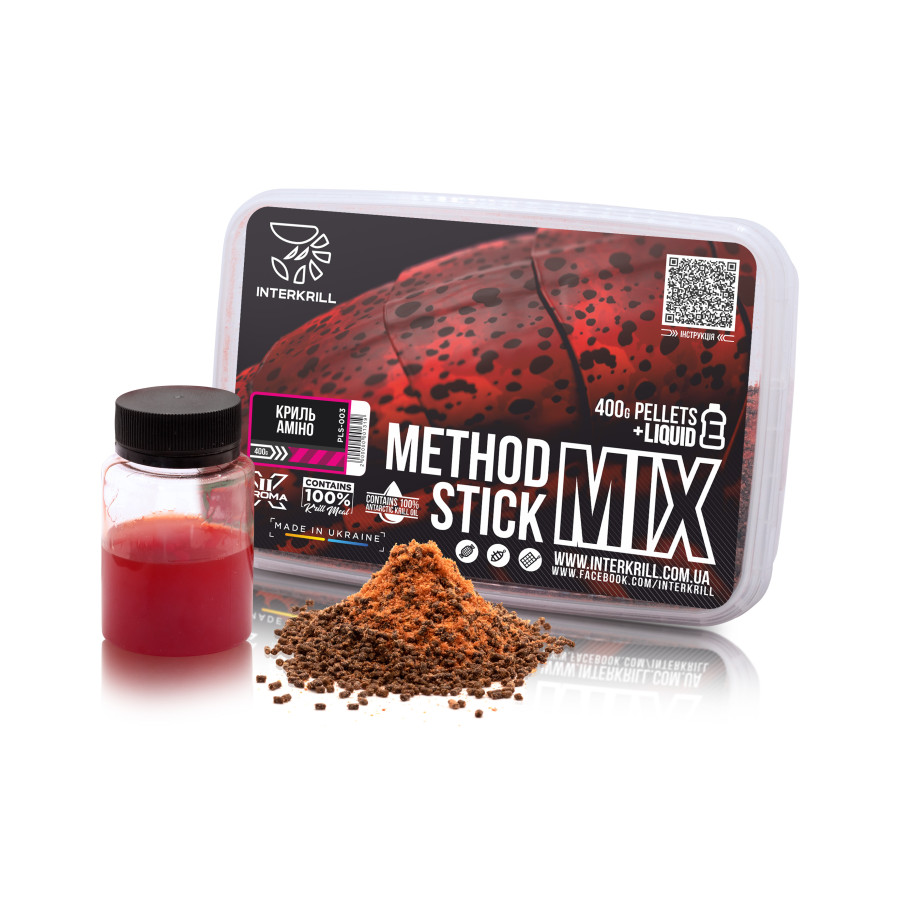 Пелетс "METHOD/STICK MIX", 400g (Ликвид Криль-Амино, 50g)