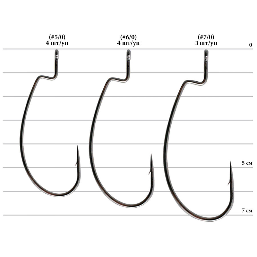 Крючок Decoy Worm18 #6/0 (4 шт/уп) Крючок Decoy Worm18 #6/0 (4 шт/уп)