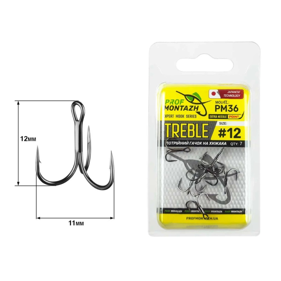 Трійник Profmontazh Black Chrome PM36 №, 12 (7 шт/уп)