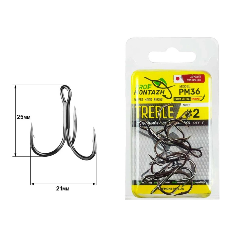 Трійник Profmontazh Black Chrome PM36 № 2 (7 шт/уп)