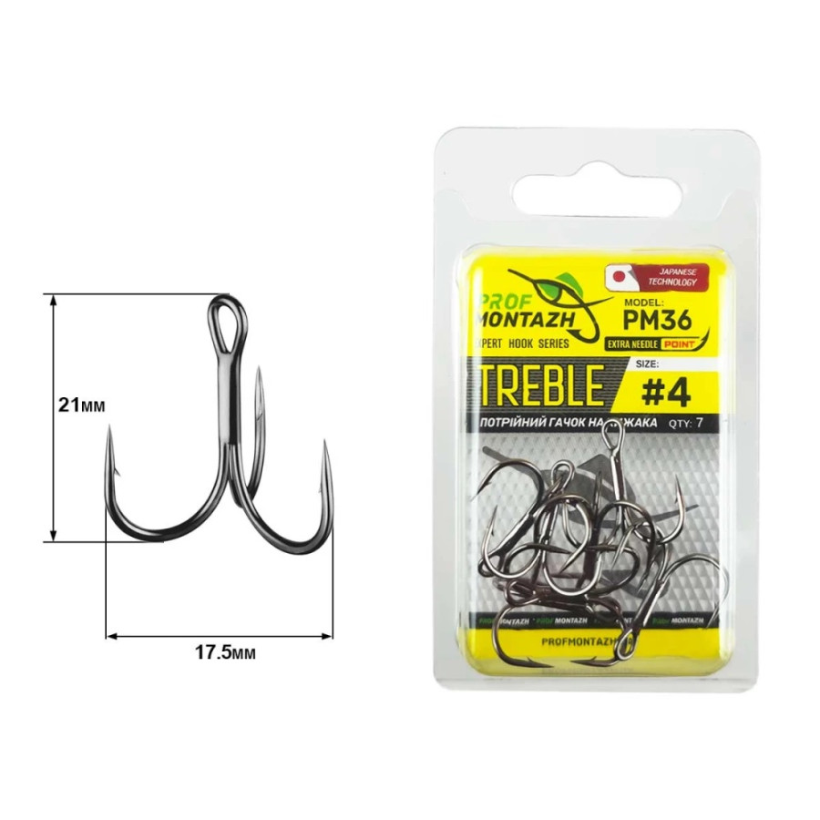 Трійник Profmontazh Black Chrome PM36 № 4 (7 шт/уп)