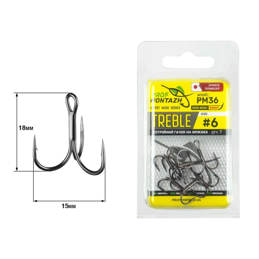 Трійник Profmontazh Black Chrome PM36 № 6 (7 шт/уп)