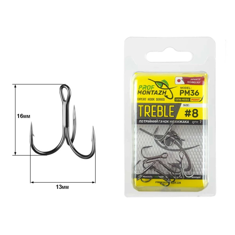 Трійник Profmontazh Black Chrome PM36 № 8 (7 шт/уп)