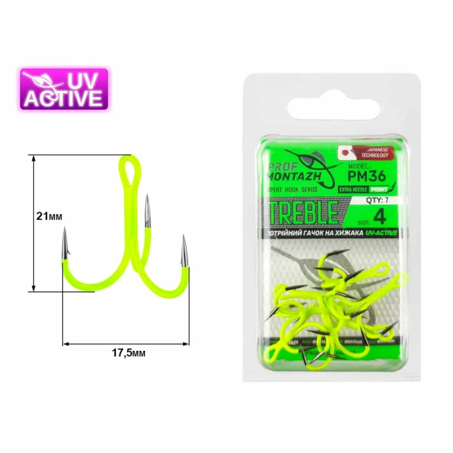 Трійник Profmontazh light-green UV PM36 № 4 (7 шт/уп)