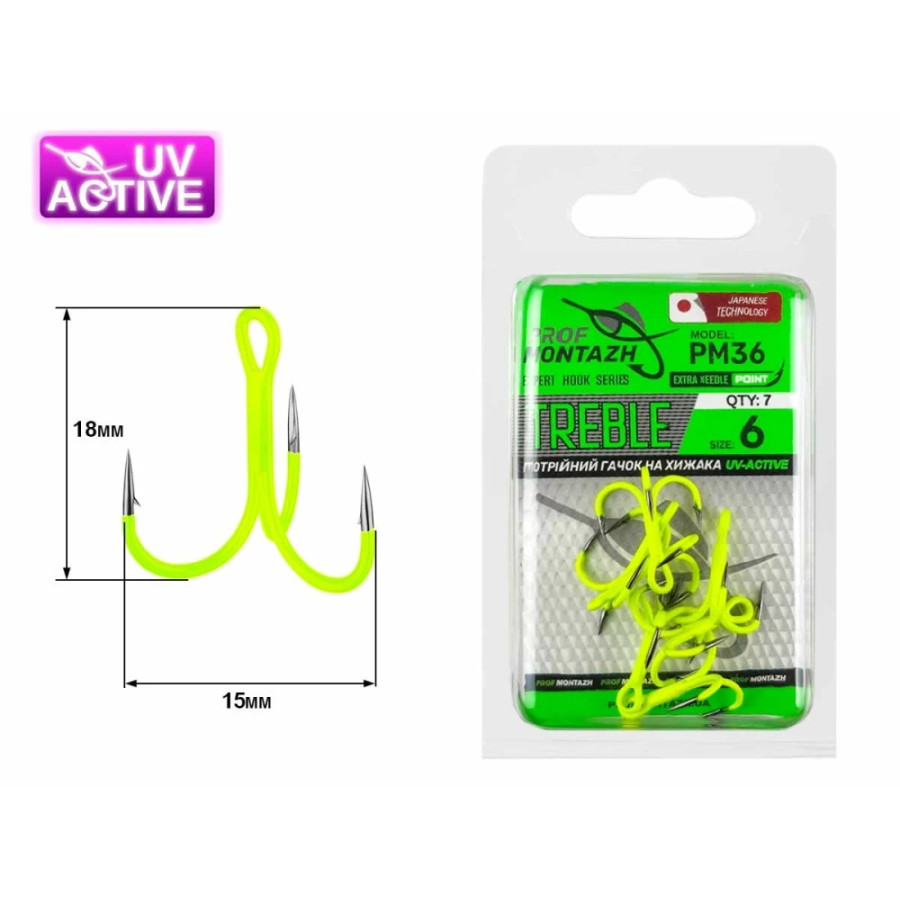 Трійник Profmontazh light-green UV PM36 № 6 (7 шт/уп)