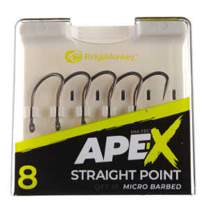 Гачок короповий RidgeMonkey Ape-X Straight Point Barbed size 8