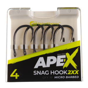 Крючок карповый RidgeMonkey Ape-X Snag Hook 2XX Barbed size 4