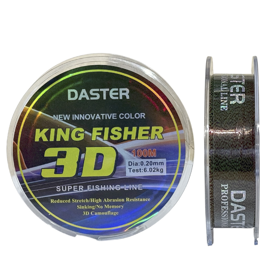 Волосінь 3D King Fisher Invisible 100m 6.02kg 0.20mm