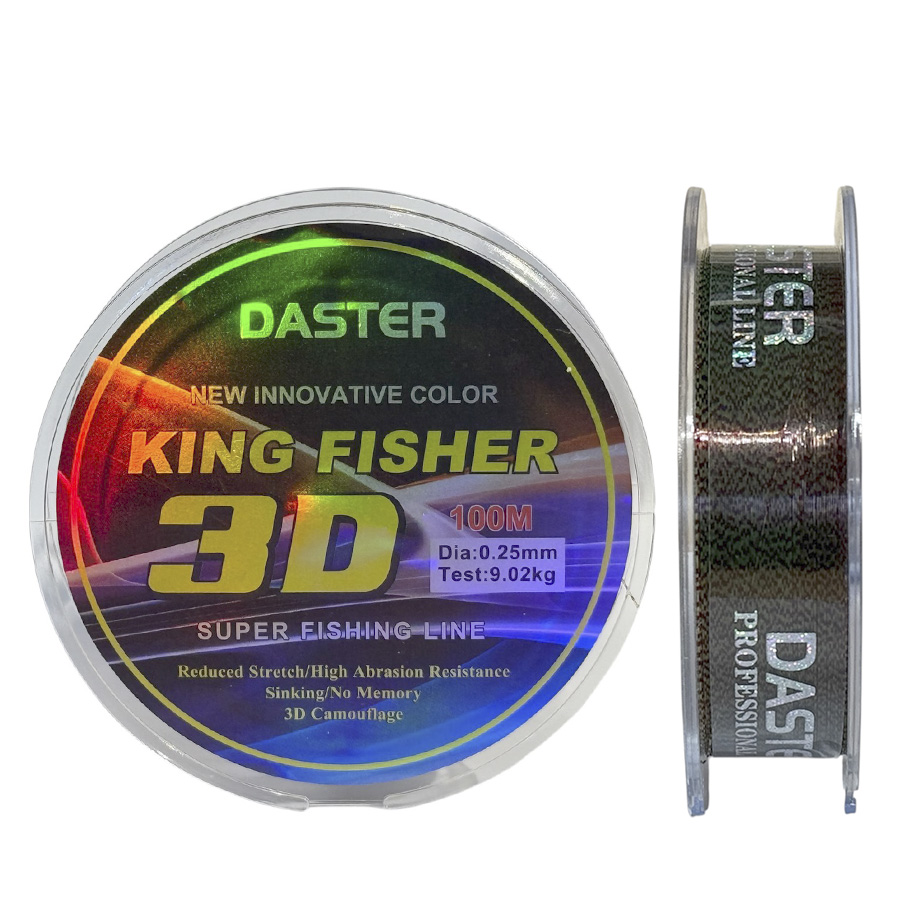 Волосінь 3D King Fisher Invisible 100m 9.02kg 0.25mm