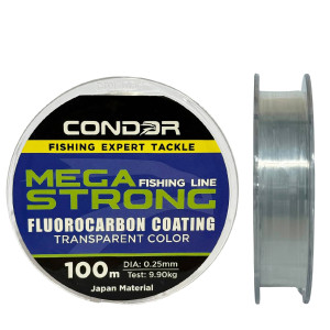 Леска Condor MegaStrong Fluorocarbon Coating 100m 0.25mm Леска Condor MegaStrong Fluorocarbon Coating 100m 0.25mm