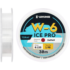 Леска Viking Fishing Ice Pro W-6 30m (clear) 0.135mm 1.98kg Леска Viking Fishing Ice Pro W-6 30m (clear) 0.135mm 1.98kg
