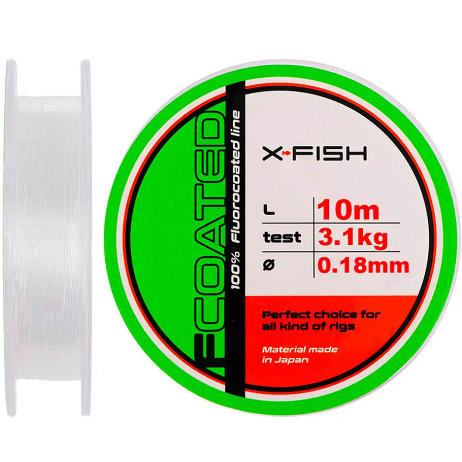 Флюорокарбон X-Fish FCoated 10m 0.18mm 3,1kg