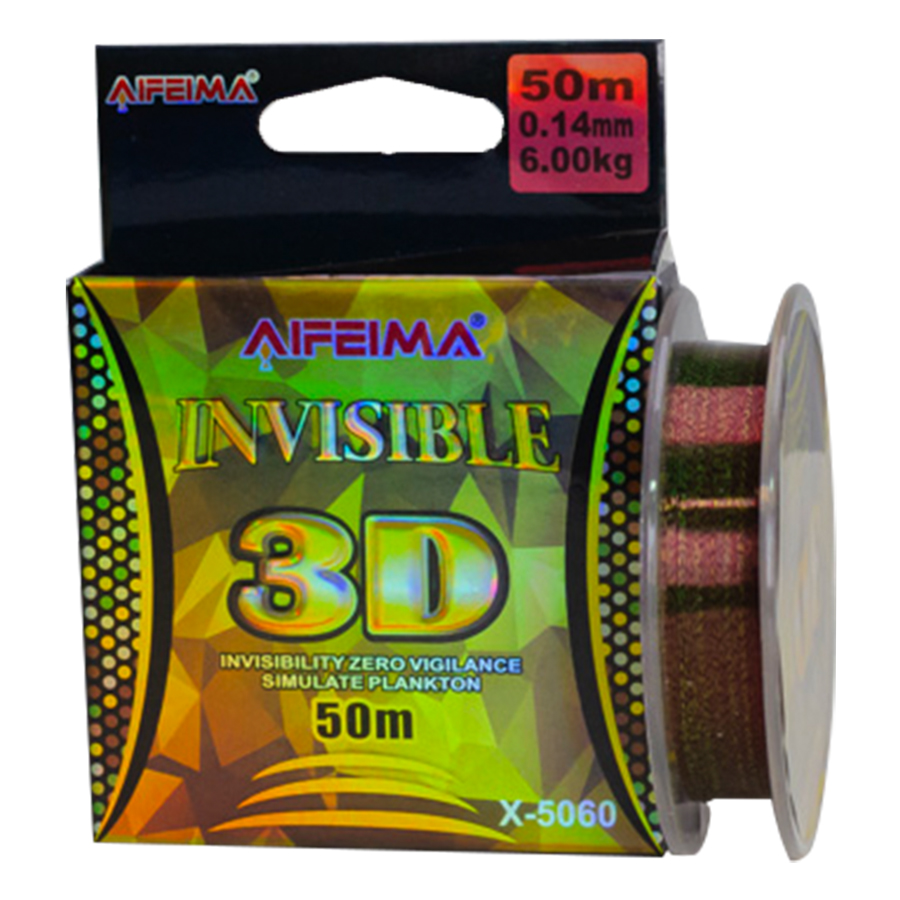 Леска 3D Feima Invisible 50m 6.00kg 0.14mm