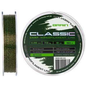 Волосінь Brain Classic Carp Line (3D camo) 150m 0.28mm 18lb 7.9kg