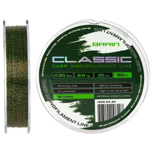 Волосінь Brain Classic Carp Line (3D camo) 150m 0.30mm 20lb 8.8kg