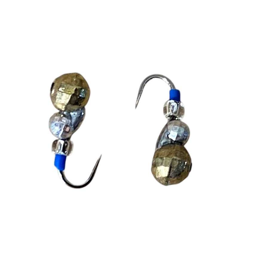 Мормишка вольфрам Мураха гранована, гачок №16 0,7g Gold+Silver